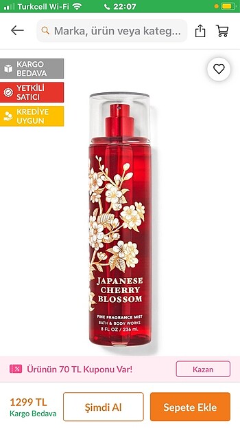 bath and body works vücut spreyi