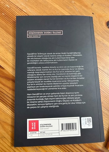 Gazzâlî - Düşünmenin Doğru Ölçüsü Kitabı gazzali - Görsel 2