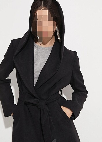 June Geniş Kapüşonlu Kaban Mont - Görsel 3