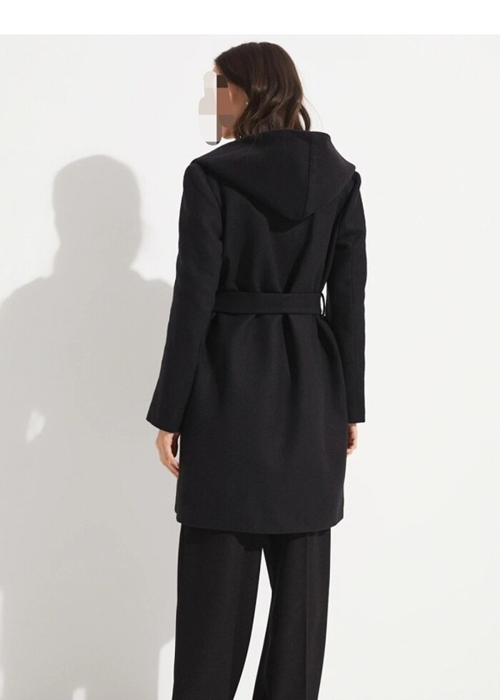 June Geniş Kapüşonlu Kaban Mont - Görsel 2