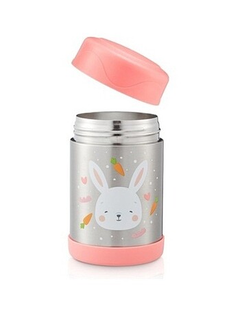 Baby Bee Yemek mama Termosu pembe bebek tavşanlı 450 ml