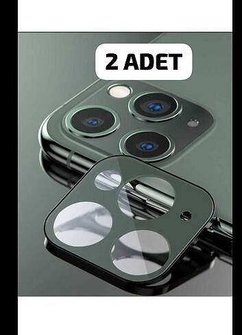 Apple iPhone 11 Pro ve 11 Pro Max Kamera Lens Koruyucu yeşil