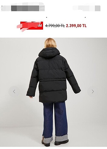 JJXX Kadın Mont Oversize Kaban JXSHALLOW PARKA Jack Jones - Görsel 4