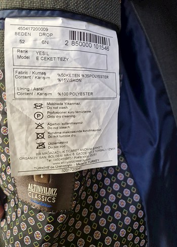 8 adet farklı renklerde ceket sıfır veya bir kaç kez kullanılmış - Görsel 11