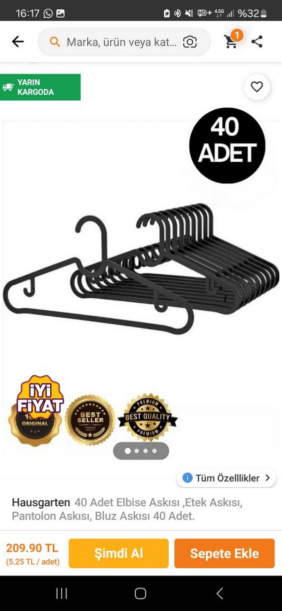 Gri Çoklu Pantolon Askısı - Görsel 2