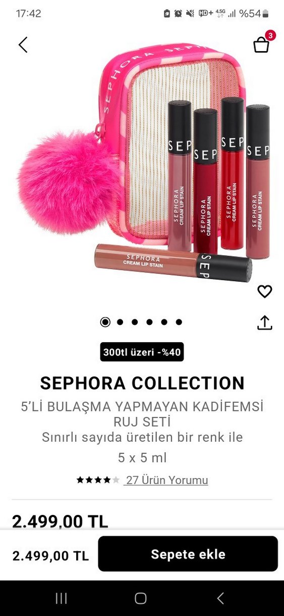 Sephora Collection Kadifemsi Ruj Seti 5'li - Görsel 2