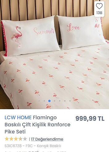 Lc Waikiki Home Lc Wakiki pike takimi yatak örtüsü nevresim