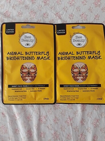 Bee Beauty Animal Butterfly Brightening Mask Aydınlatıcı Maske
