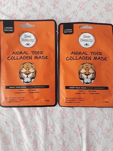 Animal Tiger Collagen Mask Bee Beauty Kolajen maskesi