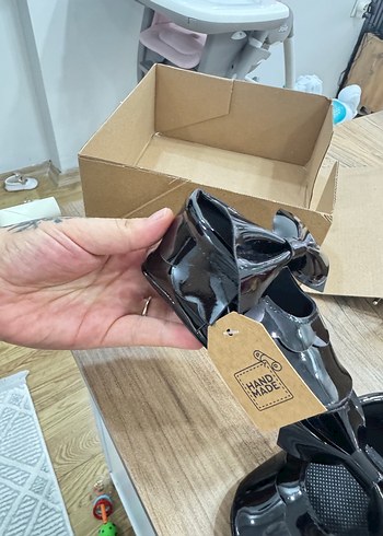 Rugan Fiyonklu Kız bebek Ayakkabı - Görsel 6