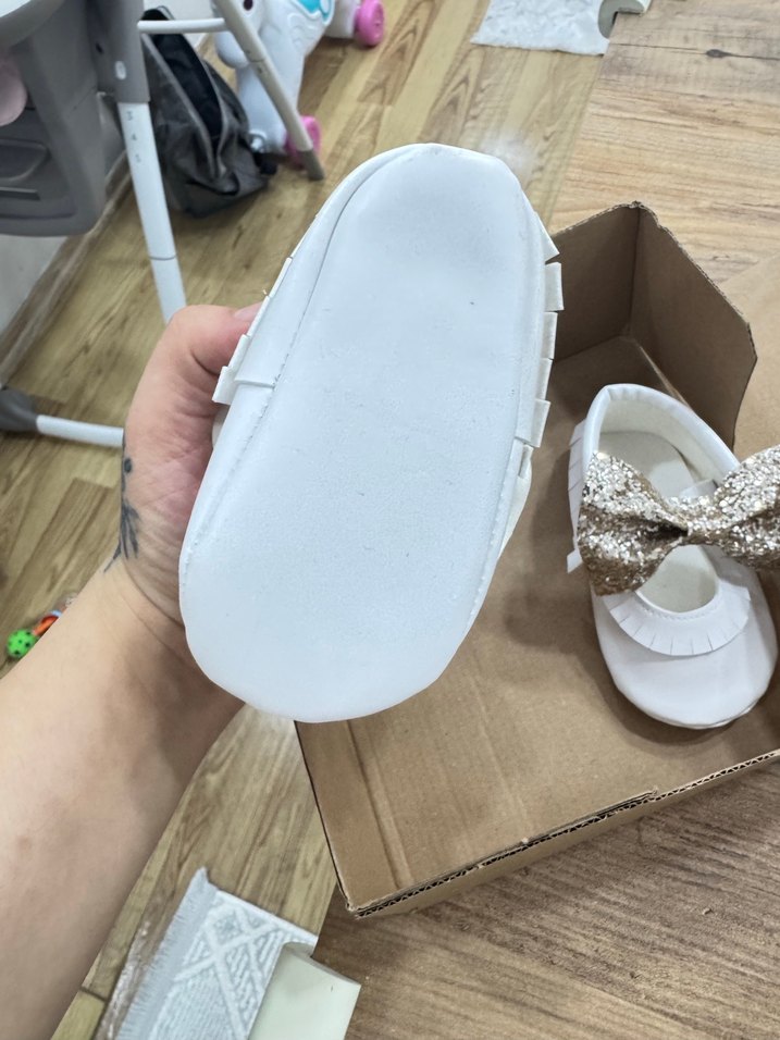 Rugan Fiyonklu Kız bebek Ayakkabı - Görsel 3