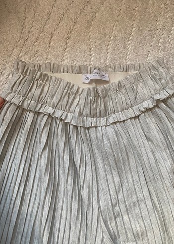 Gri Pliseli Bol Kesim Pantolon - Görsel 3