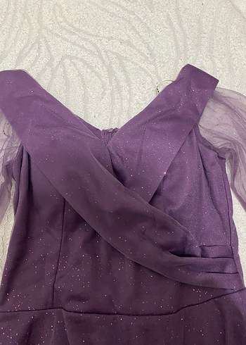 Mor Abiye Elbise - Görsel 3