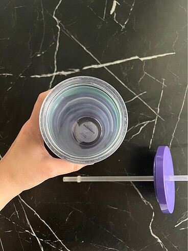  Beden mor Renk Starbucks pipetli suluk