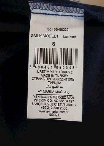 Lacivert V Yaka Uzun Kollu  Gömlek - Görsel 3