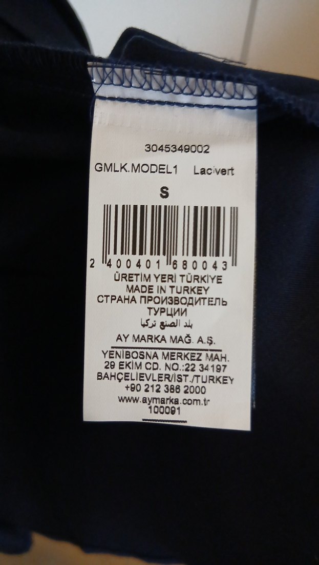 Lacivert V Yaka Uzun Kollu  Gömlek - Görsel 3