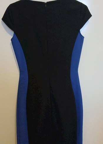 Mavi Siyah Kalem Elbise - Görsel 2