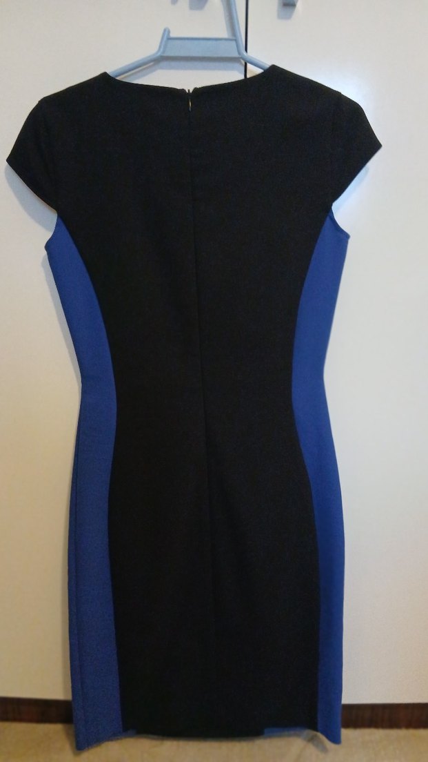 Mavi Siyah Kalem Elbise - Görsel 2