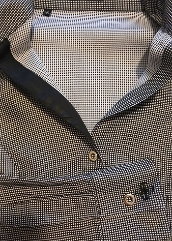 Gri Kadın Düğmeli Uzun Kollu Gömlek - Görsel 2