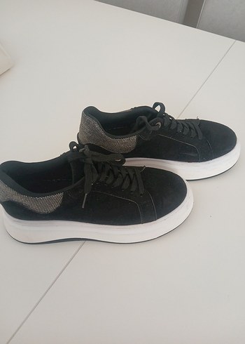 Kemal Tanca Siyah Platform Spor Ayakkabı
