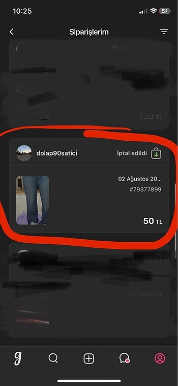 Dolandırıcı @dolap90satici