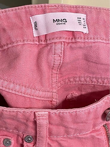 34 Beden pembe Renk mango pembe kot pantolon