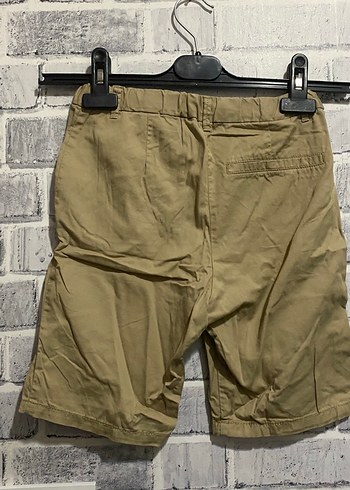 Erkek Çocuk Keten Bej Kemerli Şort - Görsel 3