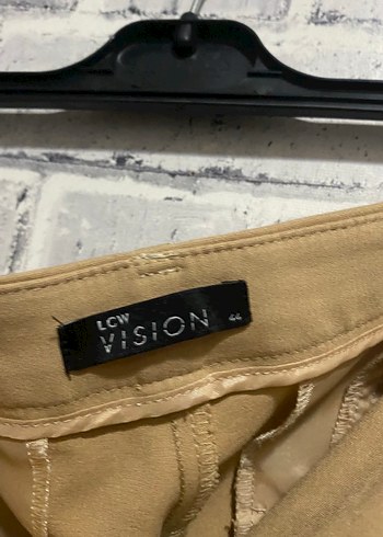 Bej Kadın Kemerli Kumaş Pantolon - Görsel 2