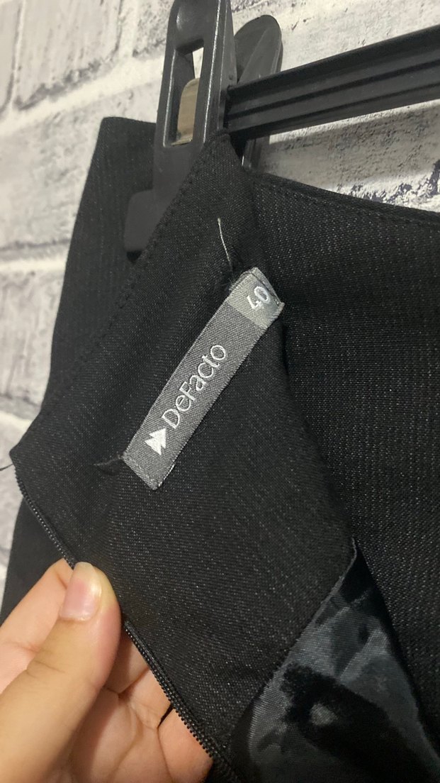 Kemerli Siyah Midi Kalem Etek - Görsel 3