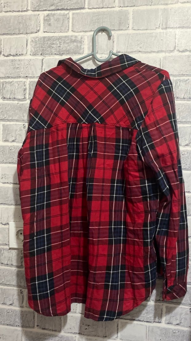 Bordo Nakışlı Uzun Kollu Kadın Gömlek - Görsel 3