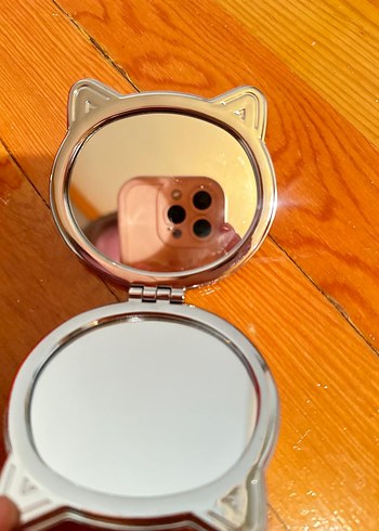 Pembe Pastel Kedi Figürlü Aksesuar Ayna - Görsel 2