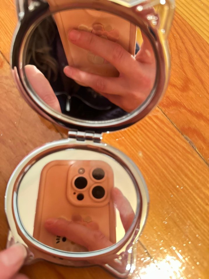 Pembe Pastel Kedi Figürlü Aksesuar Ayna - Görsel 3