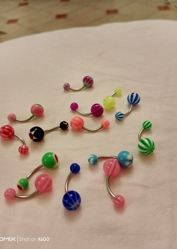 Renkli Boncuklu Göbek Piercing Seti - Görsel 3