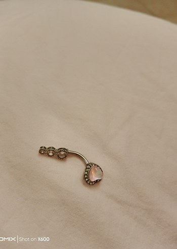 Pembe Payetli Vintage Kadın Piercing - Görsel 3