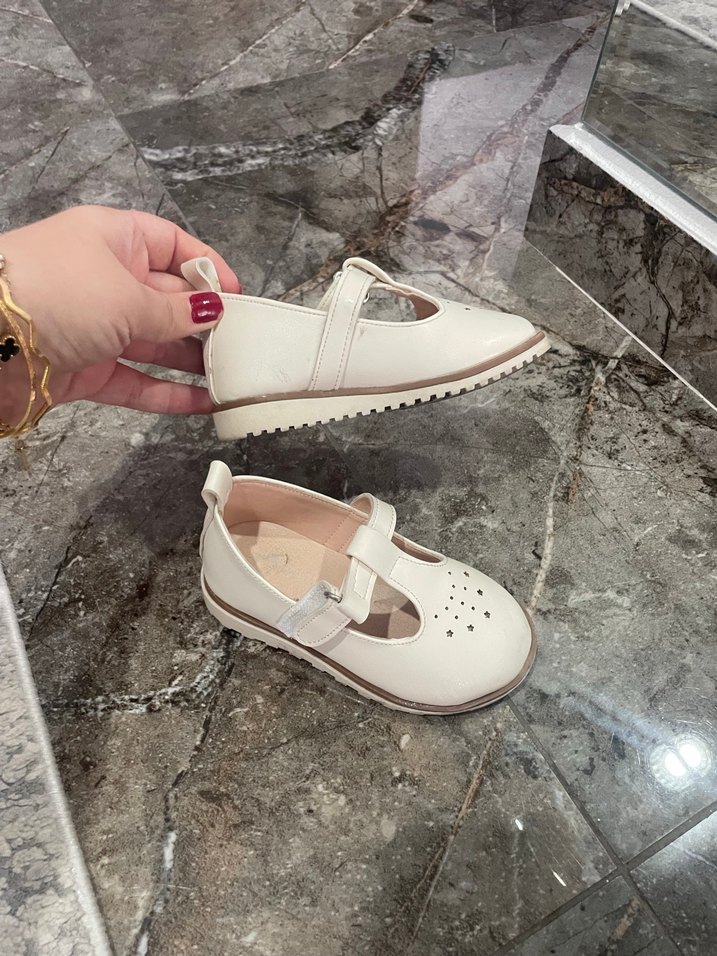 Bej Kız Çocuk Babet Ayakkabı - Görsel 3