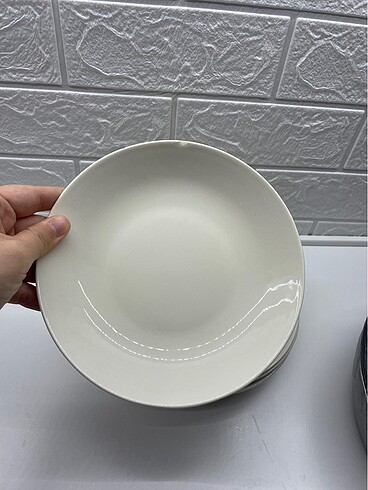 Beden beyaz Renk Kütahya tülü porselen yemek tabağı