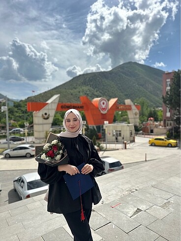 universal Beden Siyah tesettür tunik gömlek