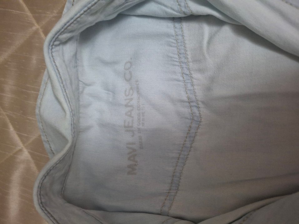 buz mavisi Denim Kadın Gömlek Uzun Kollu - Görsel 4