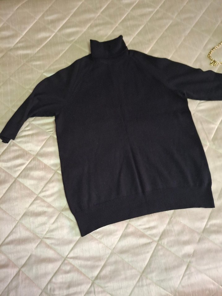 Siyah Boğazlı Kadın Kazak - Görsel 2