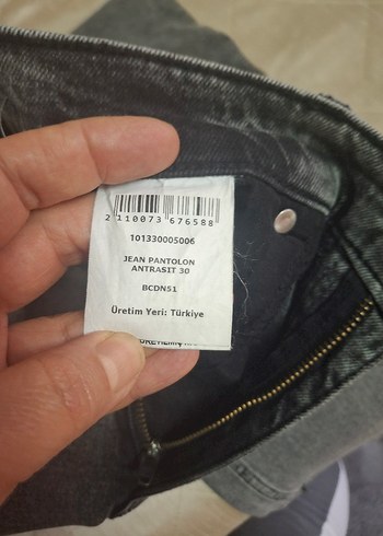 Gri Normal Boy Denim Kadın Jean - Görsel 4