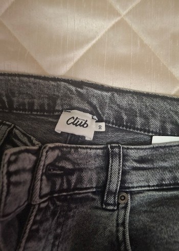 Gri Normal Boy Denim Kadın Jean - Görsel 3