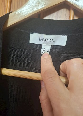 Kadın Siyah Uzun Kemerli celik.orgu hirka - Görsel 3