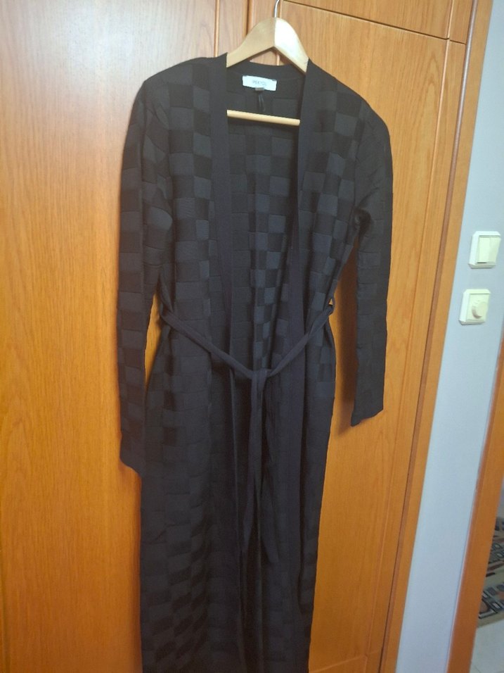 Kadın Siyah Uzun Kemerli celik.orgu hirka - Görsel 4