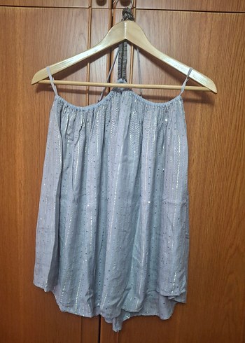 Gri Keten Askılı keten takim - Görsel 3