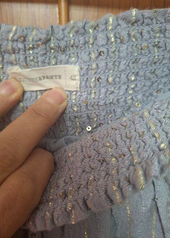 Gri Keten Askılı keten takim - Görsel 9