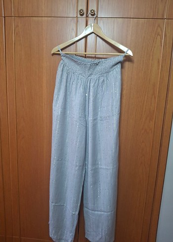 Gri Keten Askılı keten takim - Görsel 6