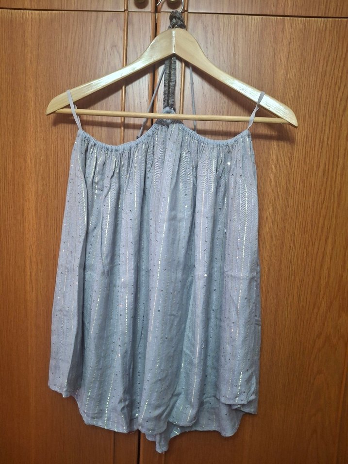 Gri Keten Askılı keten takim - Görsel 2