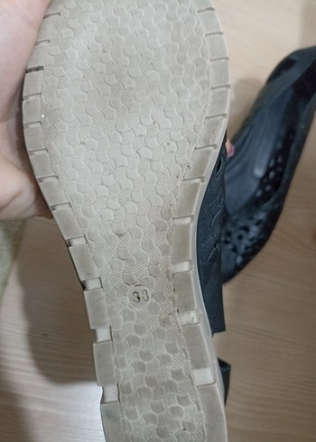 Diğer Kemer Detaylı Siyah Kadın Düz Ayakkabı