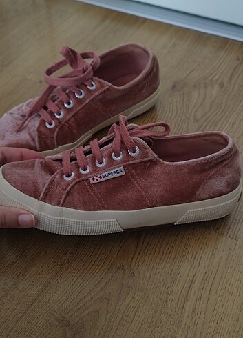Superga Superga Pudra Renk Kadife Sneaker 