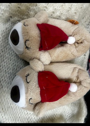 Sıcak Kahverengi Ev Terliği - Görsel 2